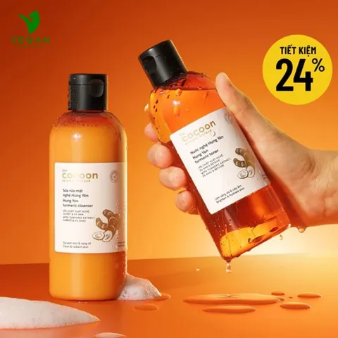 Bigsize - Sữa rửa mặt nghệ Hưng Yên Cocoon giúp da sạch mịn và rạng rỡ 310ml thuần chay