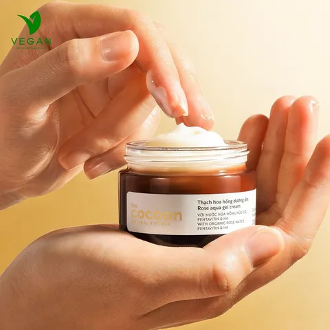 Thạch hoa hồng dưỡng ẩm COCOON 30ml kem dưỡng ẩm - Vegan thuần chay