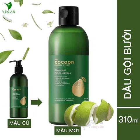 Dầu gội bưởi Pomelo shampoo Cocoon 310ml thuần chay