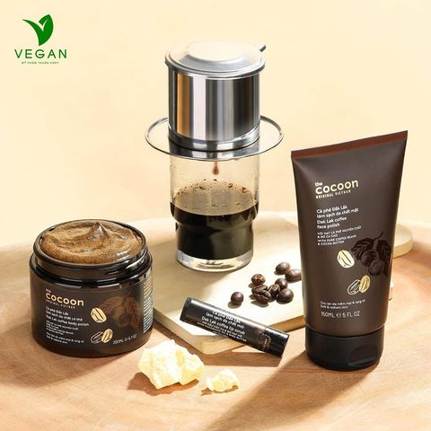 Tẩy Tế Bào chết Cà phê Đắk Lắk làm sạch da chết mặt cocoon 150ml - VEGAN