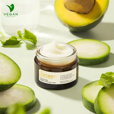 Thạch Bí Đao Cocoon (kem dưỡng ẩm) cấp ẩm và ngừa mụn 30ml VEGAN Mỹ phẩm thuần chay