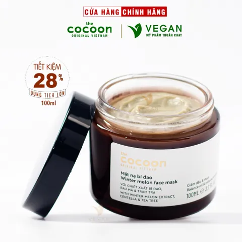 Mặt nạ bí đao cocoon 100ml giảm dầu, mụn - VEGAN - Mỹ phẩm thuần chay