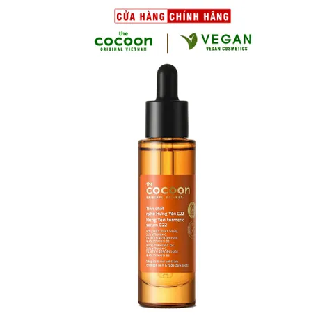 C22 Serum tinh chất nghệ Hưng Yên Cocoon với 22% VTM C 30ml VEGAN Mỹ phẩm Thuần chay