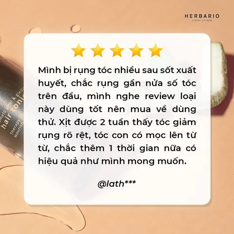[HÀNG TẶNG KHÔNG BÁN] BẢN NÂNG CẤP - Nước xịt dưỡng tóc Vỏ Bưởi và Bồ Kết Herbario 100ml VEGAN - thuần chay