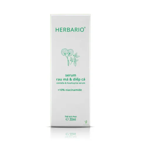 Serum Rau má & Diếp cá herbario 30ml sạch mụn thuần chay
