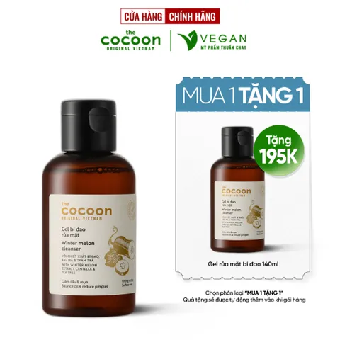 Gel bí đao rửa mặt Cocoon (Winter melon cleanser) 140ml