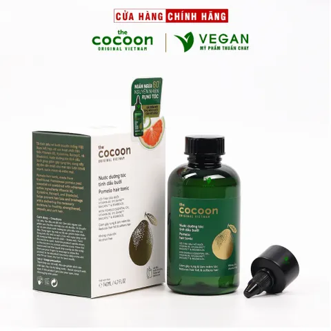 Nước dưỡng tóc tinh dầu bưởi cocoon 140ml Pomelo tóc chắc khỏe bản cải tiến VEGAN Mỹ phẩm thuần chay