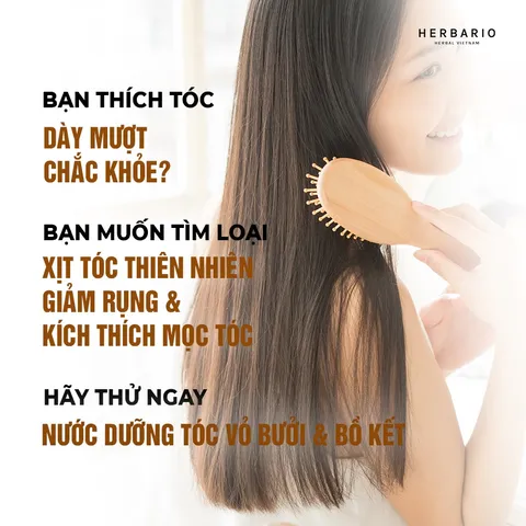 Combo 2 Nước dưỡng tóc Vỏ Bưởi và Bồ Kết Herbario 100ml