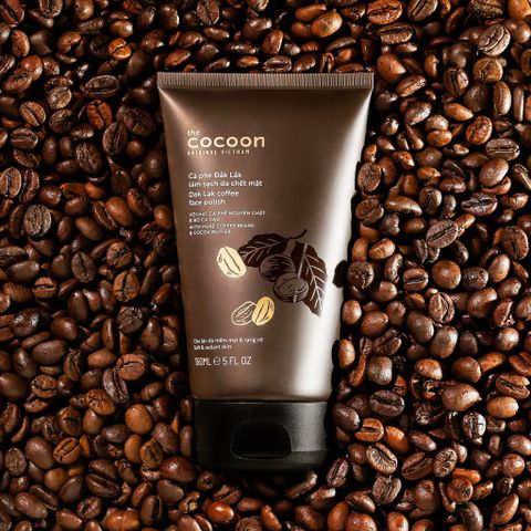 Tẩy da chết mặt Cà phê Đắk Lắk làm sạch da mặt cocoon 150ml (Dak Lak coffee face polish ) thuần chay
