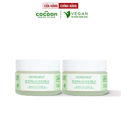 COMBO 2 Gel dưỡng rau má & diếp cá Herbario 30ml thuần chay