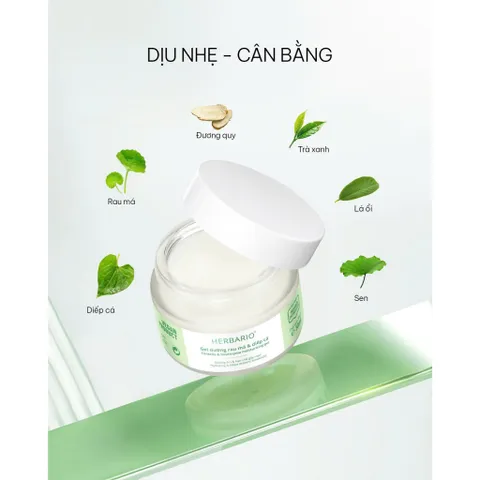 COMBO 2 Gel dưỡng rau má & diếp cá Herbario 30ml thuần chay