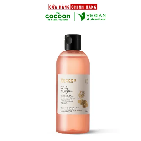 Toner Nước cân bằng da Sen Hậu Giang Cocoon 310ml thuần chay