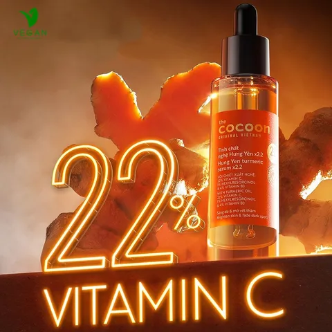 Tinh chất nghệ Hưng Yên C22 Cocoon (serum) 22% vitamin C sáng da, mờ thâm  30ml