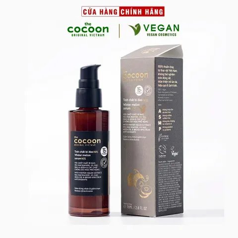 Serum tinh chất bí đao Cocoon 70ml N15 -15% niacinamide sach mụn Thuần Chay