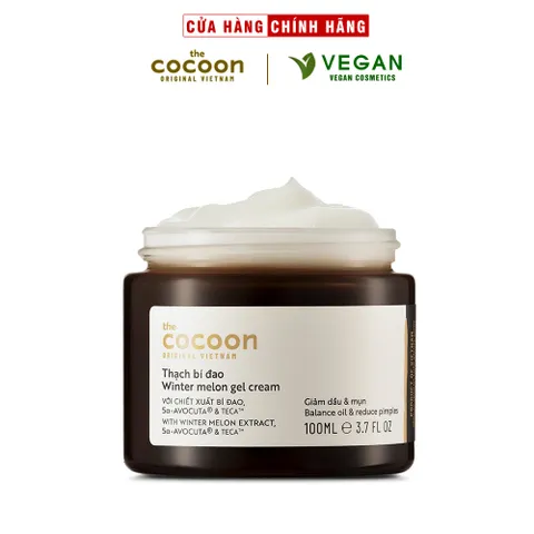 Bigsize - Thạch Bí Đao Cocoon kem dưỡng Cấp Ẩm cho da dầu mụn 100ml VEGAN Mỹ phẩm thuần chay
