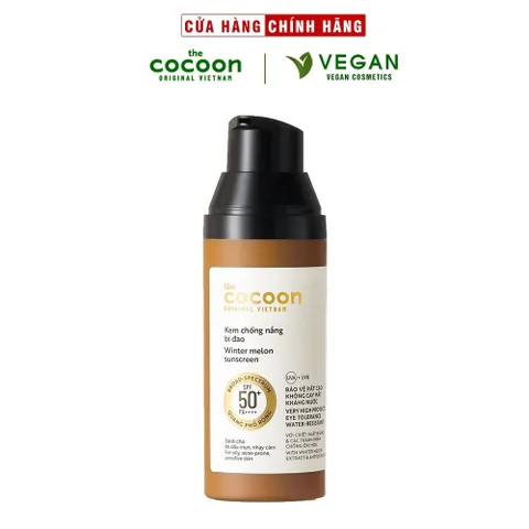 Kem chống nắng bí đao Cocoon 50ml quang phổ rộng - VEGAN - Mỹ phẩm thuần chay