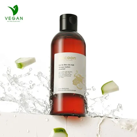 Combo Nước tẩy trang bí đao 500ml + Gel bí đao rửa mặt 310ml làm sạch da, giảm dầu & mụn Cocoon