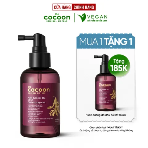 Cocoon Nước dưỡng da đầu chiết xuất bồ kết giúp giảm gàu và chăm sóc da đầu nhạy cảm 140ml