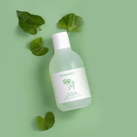 Sữa rửa mặt Rau má & Diếp cá herbario 200ml sạch mụn thuần chay