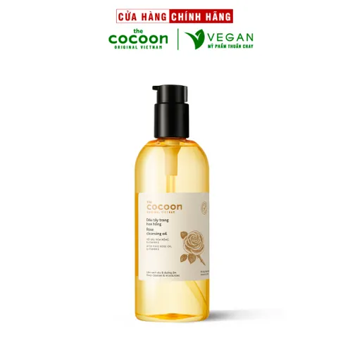 Dầu tẩy trang hoa hồng Cocoon 310ml Bigsize tẩy sạch lớp makeup & dưỡng ẩm thuần chay