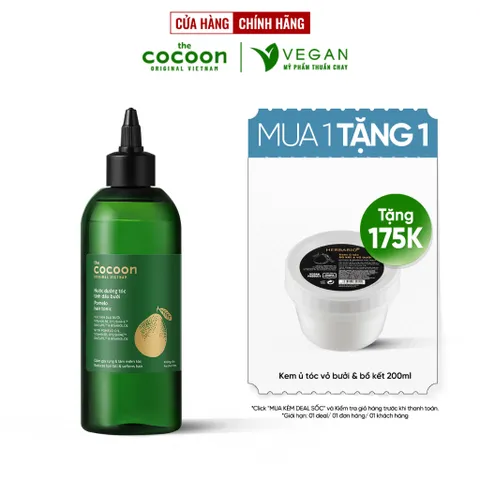 Nước dưỡng tóc tinh dầu bưởi pomelo cocoon Bigsize 310ml bản cải tiến