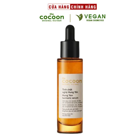 Tinh chất nghệ Hưng Yên 10% Vitamin C cocoon 30ml (turmeric serum) thuần chay