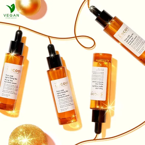 Tinh chất nghệ Hưng Yên 10% Vitamin C cocoon 30ml (turmeric serum) thuần chay