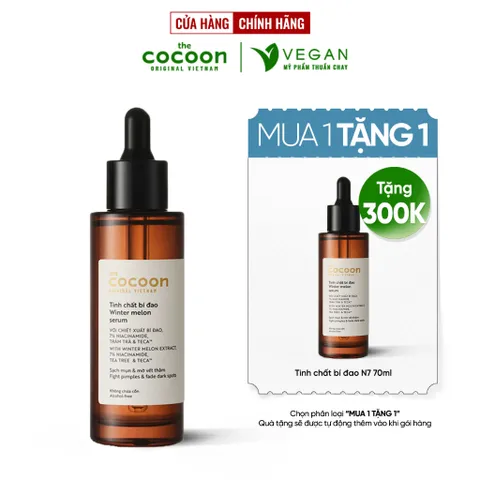 Tinh chất bí đao cocoon 70ml n7 với 7% Niacinamide serum Winter melon
