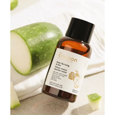 Bộ 5 chăm sóc da mụn chuyên sâu: Gel + Toner + Serum + Mặt nạ + Thạch dưỡng bí đao cocoon