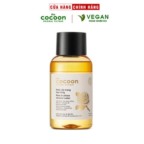 [NEW] Nước tẩy trang hoa hồng tẩy sạch makeup & cấp ẩm 140ml Cocoon  thuần chay