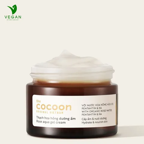 Thạch hoa hồng dưỡng ẩm Cocoon 30ml kem dưỡng ẩm cấp ẩm & giúp da mềm mịn - Vegan thuần chay