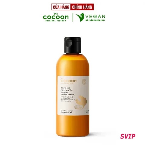 [SVIP] Bigsize - Sữa rửa mặt nghệ Hưng Yên Cocoon giúp da sạch mịn và rạng rỡ 310ml thuần chay