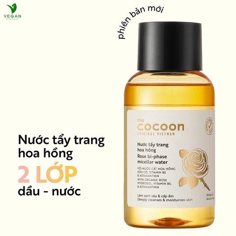 [NEW] Nước tẩy trang hoa hồng tẩy sạch makeup & cấp ẩm 140ml Cocoon  thuần chay