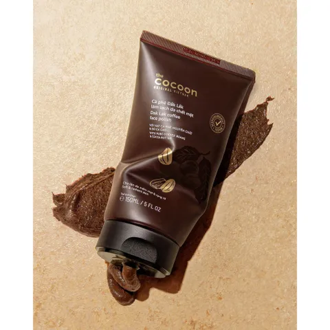 [SVIP] - Tẩy da chết mặt Cà phê Đắk Lắk làm sạch da mặt cocoon 150ml (Dak Lak coffee face polish ) thuần chay
