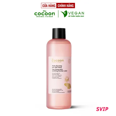 [SVIP] Bigsize Nước tẩy trang Sen Hậu Giang Cocoon tẩy sạch makeup & cấp ẩm 500ml Vegan - thuần chay