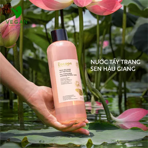 Nước tẩy trang sen Hậu Giang Cocoon Mỹ phẩm thuần chay