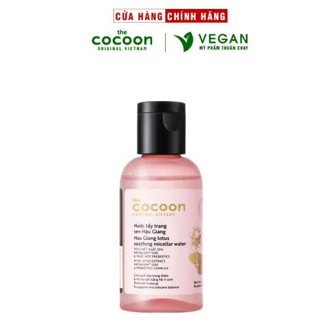 Trial size - Nước tẩy trang sen Hậu Giang Cocoon 50ml Mỹ phẩm thuần chay