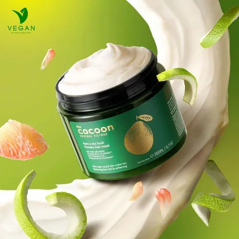 Kem ủ tóc bưởi pomelo Cocoon giảm gãy rụng và làm mềm tóc 200ml - VEGAN - Mỹ phẩm thuần chay