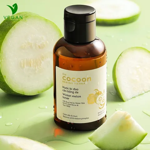 Nước bí đao cân bằng da (Winter melon toner) Cocoon 140ml - VEGAN - Mỹ phẩm thuần chay