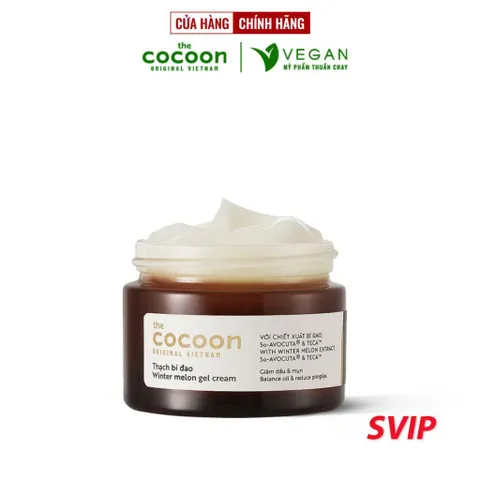 [SVIP] - Thạch Bí Đao cocoon (kem dưỡng ẩm) cấp ẩm và ngừa mụn 30ml thuần chay