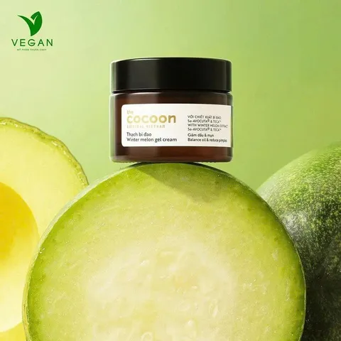 [SVIP] - Thạch Bí Đao cocoon (kem dưỡng ẩm) cấp ẩm và ngừa mụn 30ml thuần chay