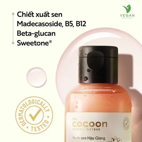 [HÀNG TẶNG KHÔNG BÁN] Toner Nước cân bằng da Sen Hậu Giang Cocoon 310ml thuần chay