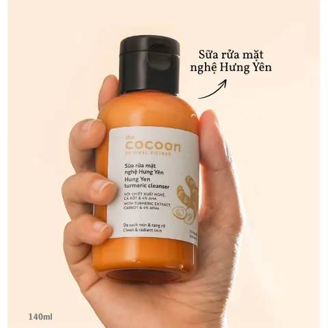 Combo Sữa rửa mặt nghệ Hưng Yên cocoon 140ml + Toner nước nghệ cocoon 140ml 791176