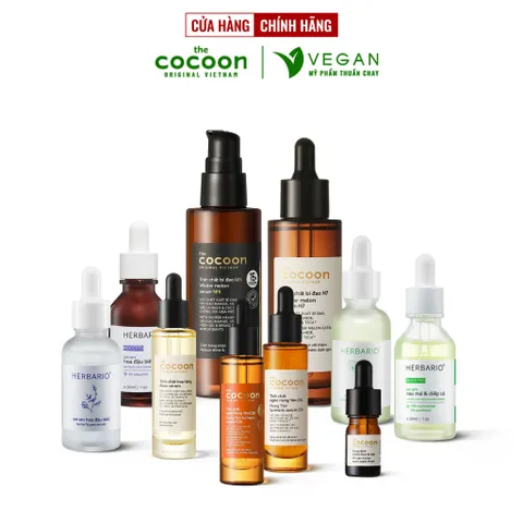 Serum - Tinh chất chuyên sâu vấn đề da VEGAN Thuần Chay COCOON, HERBARIO cho mọi loại da