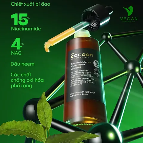 Serum - Tinh chất chuyên sâu vấn đề da VEGAN Thuần Chay COCOON, HERBARIO cho mọi loại da