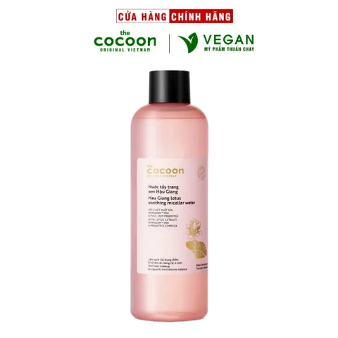 Combo Nước tẩy trang sen Hậu Giang Cocoon 500ml + Toner sen Hậu Giang Cocoon 310ml