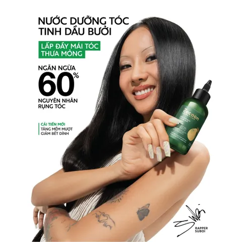 Cải tiến mới - Combo 2 Nước dưỡng tóc tinh dầu bưởi (pomelo hair tonic) Cocoon 140ml/1chai