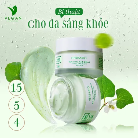 Top 8 Mặt nạ đắp mặt VEGAN Thuần Chay COCOON, HERBARIO dành cho mọi loại da