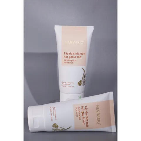 [SVIP] - Tẩy da chết mặt hạt gạo & mơ Herbario 160ml