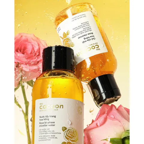Combo Nước tẩy trang hoa hồng cocoon 310ml + Dầu tẩy trang hoa hồng cocoon 140ml
